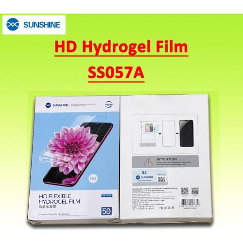 50Pcs Sunshine SS-057 SS-057B SS-057P Flexible Hydrogel Film For SS-890C Machine Cutting Front Film For iPhone iPad Blu Ray / HD
