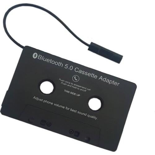 AOZBZ Car Tape Audio Cassette Aux Adapter Smartphone Cassette Adapter Bluetooth 5.0 Converter With LED Button Controlling