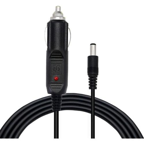 DC 5.5 x 2.1mm Car Charger Power Supply Cord - 12v -24v 150CM Cigarette Lighter Male Plug to DC Connector 5.5 x 2.1mm Cable