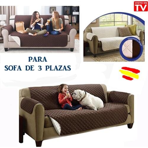 SOFA cover 3 seater REVERSIBLE waterproof COUCH saddle pet cats dog COAT 2 colors washable washing machine