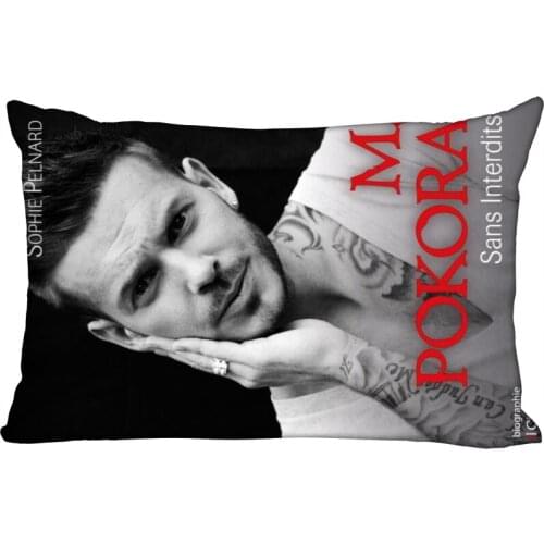 M Pokora Pillowcase 45x35cm(One Side)Rectangle Zipper Pillow Case Print Throw Wedding Decorative Pillowcase Cover 01-11