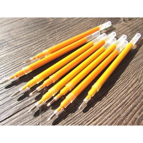 Cheap wholesale10pcs/ lot 5.0mm Copy Buddhism Scripture Golden Gel Pen Refill Free Shipping 169