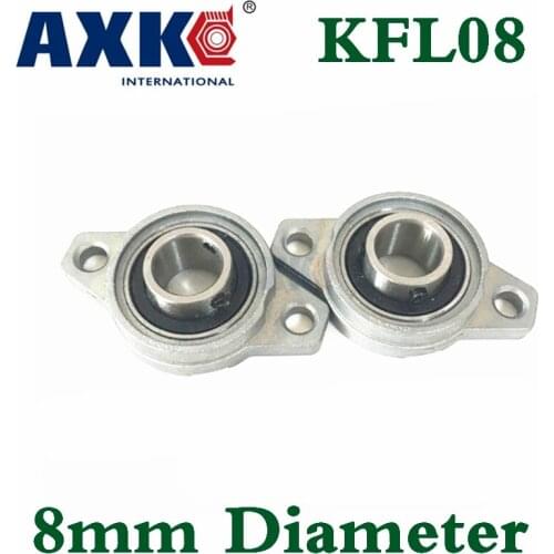 Axk Kfl08 Fl08 Flange Bearing With Pillow Block 8mm Caliber Zinc Alloy Pillow Block Bearing Mounted Cast Housing Self-aligning