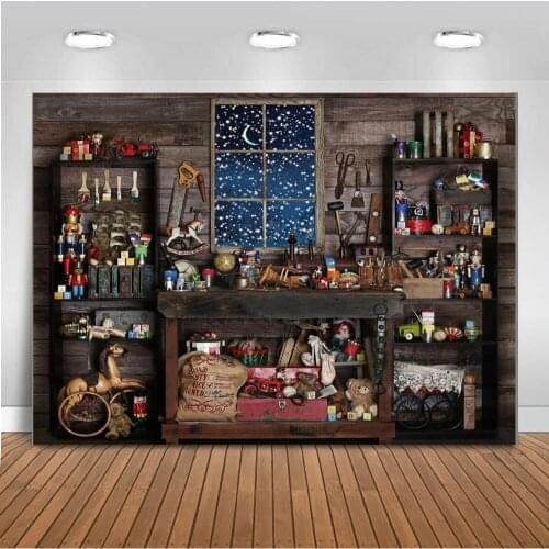 Photography backdrop Tool room christmas background for photo studio Collection portrait backdrop for photocall fondos navideños