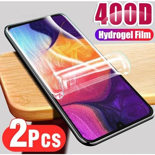 2PCS Film For Samsung Galaxy A50 A30 A70 A10 A20 S E Phone Hydrogel Film Screen Protectors For Samsung A40 A60 film not glass