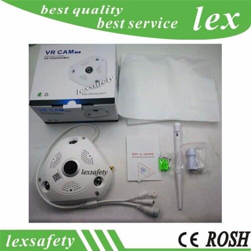 2MP HD Panoramic View VR IP WIFI 360 Degree 3D Fisheye Network Camera With WIFI Hotspots,1080P IP Smart Infrared Fisheye Camera