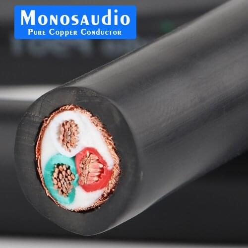 Monosaudio P901 multiple Hi-OFC copper power cable 4.5Square hifi AC Power cord electric supply cable11AWG(4.5mm2)x3core