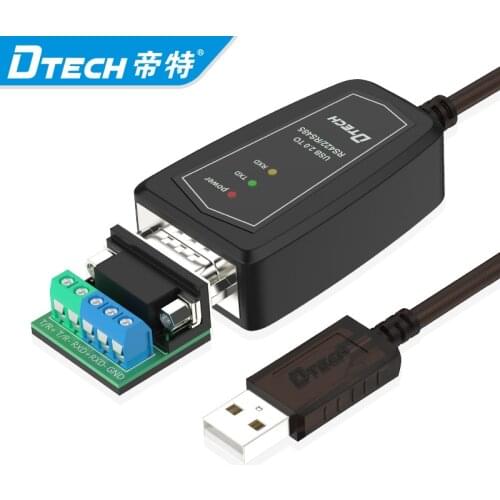 Dtech Plug and Play 0.5M Serial Converter Cables Adapter USB 2.0 to RS422 RS485 Cable