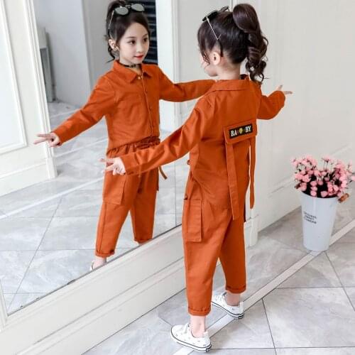 New Girls Boutique Outfits Teen Girls Clothes Children Clothing Suits Tops Pants Suit Teenager Clothing Sets 4 6 8 10 12 Years
