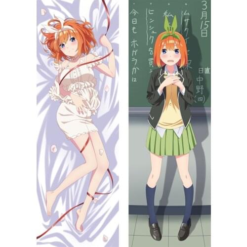 Newly Design The Quintessential Quintuplets Dakimakura Cover Anime Nakano Yotsuba Hugging Body Pillow Cover Double-sided Bedding