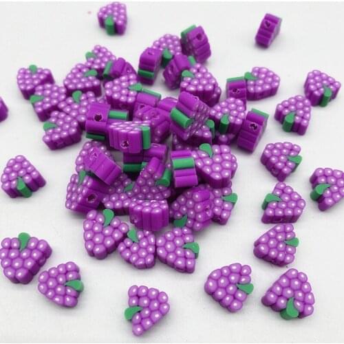 New 30pcs10mm Smiley/Animal/Fruit Beads Polymer Clay Beads Spacer Loose Beads for Jewelry Making DIY Accessories #22