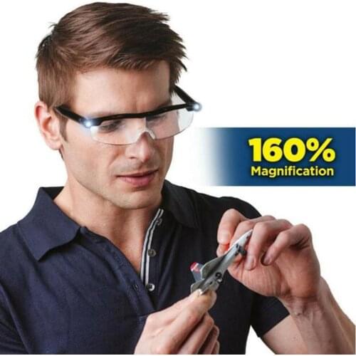 Diamond Painting Embroidery LED with light and anti-blue light lighting reading glasses USB rechargeable zoom reading glasses