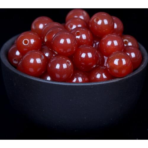 Wholesale Natural Red Agates Stone Round Loose Spacer Beads For Jewelry Making 4/6/8/10/12mm DIY Bracelet Handmade Necklace