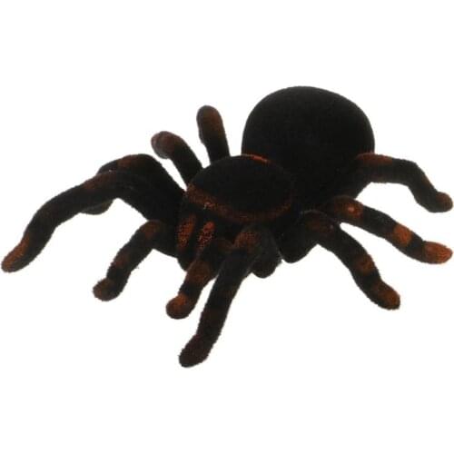 Remote Control Soft Scary Plush Creepy Spider Infrared RC Kid Gift Toy