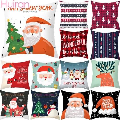 Santa Claus Snowman Christmas Pillow Case Merry Christmas Decorations for Home Natal Navidad 2020 Happy New Year 2021 Xmas