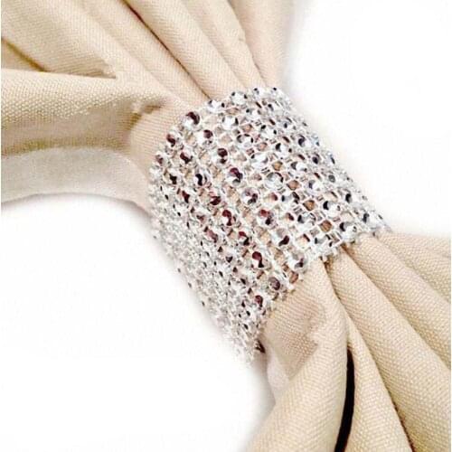 1pcs Silver Napkin Ring Chairs Buckles Wedding Event Decoration Crafts Rhinestone Bows Holder Handmade Party Decoration Supplies