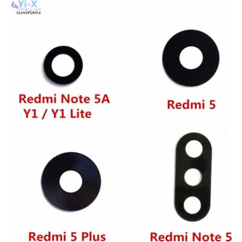50pcs/lot Back rear camera glass lens for Xiaomi Redmi Note 5 pro / Redmi 5 5 plus / Redmi Y1 lite prime