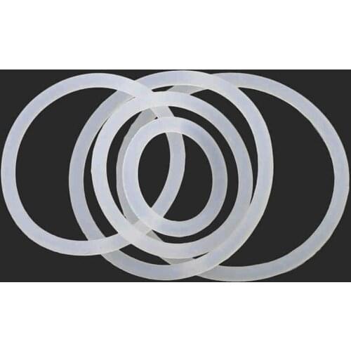 1mm, 2mm, 3mm thick, waterproof, gas and oil proof, white silica gel 0-ring, wholesale 10Pcs