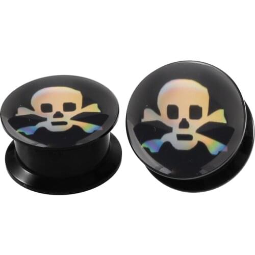 JUNLOWPY Custom Ear Plugs Piercing Tunnels Body Jewelry Acrylic Logo Picture Screw Gauges Expander Fashion Earring Gift 0g 00g