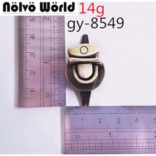 20pcs Antique brass Cute Trunk Lock Handbag Bag Accessories Purse Snap Clasps Closure Pressed Locks