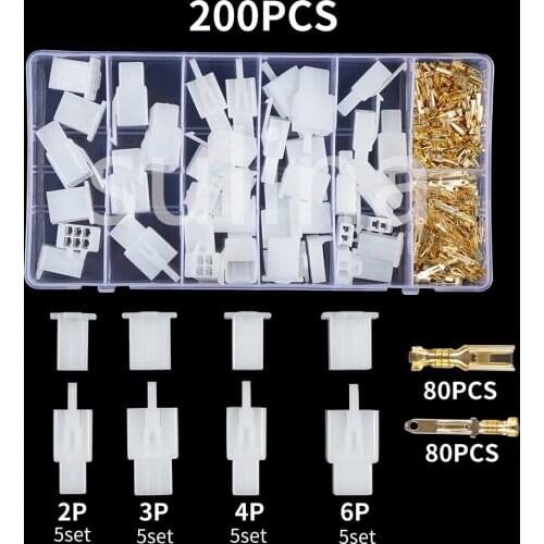 Car Motorcycle 380Pcs/set Electrical 2 3 4 6 Pin Male Female Terminals Automotive 2.8 plug Kit Boat Wire Connector Terminal