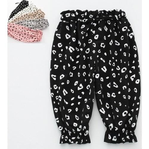 Newborn Pants PP Spring Summer Boy Girl Ninth Pants Thin Baby Trousers Anti-Mosquito Pants Leopard Print Clothes Casual Leggings