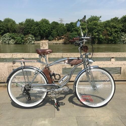 Classic Beach Cruiser Royal Bike High Class Dual Suspension High Fashion Noble Vintage Bicycle Pedal Water Bottle Front Light