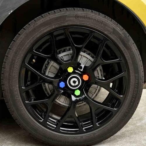 4Pcs Wheel Hub Screw Cap Silicone Protector Cap Nut Cover For New Smart 453 fortwo forfour Exterior Decoration Car Accessories