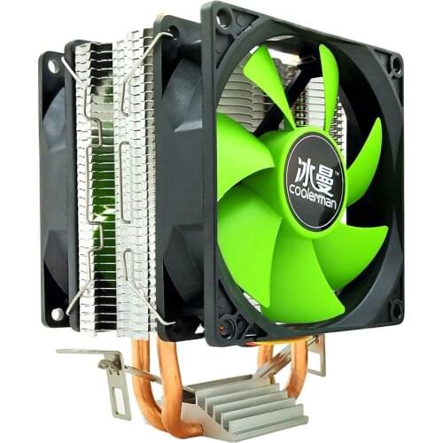 SNOWMAN CPU Cooler 2 Heat Pipes 4 Pin PWM 90mm Intel LGA 775 1150 1151 1155 1366 CPU Cooling Fan AM2 AM3 AMD Quiet PC Heat Sink