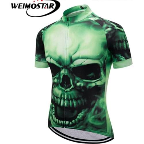 Weimostar Mens Bike Cycling Jersey Jacket Riding Pro Team Ropa Ciclismo Bicycle Team Skull Clothing Tops Sportwears 5-Modes