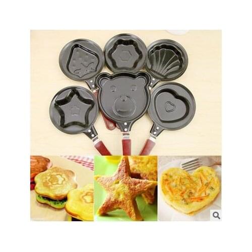 Cute Shaped Egg Mould Pans Nonstick Stainless Mini Breakfast Egg Frying Pans Cooking Tools Steel Kitchen Accessoories