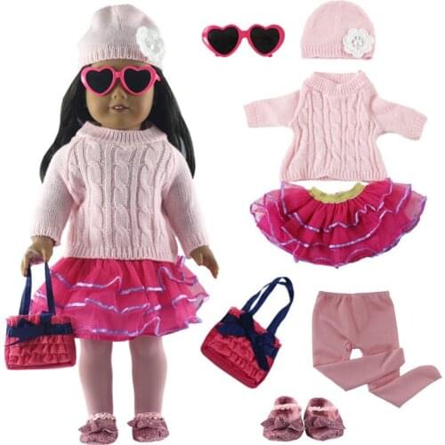 Fashion Doll Clothes Set Toy Clothing Outfit for 18 inch American Doll Casual Clothes american doll accessories L2