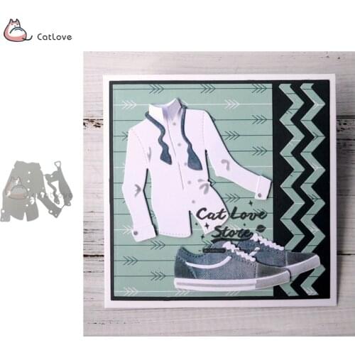 Mens Shirts Metal Cutting Dies Stencils For DIY Scrapbooking Paper Card Decorative Craft Dies Embossing Die Cuts New 2019
