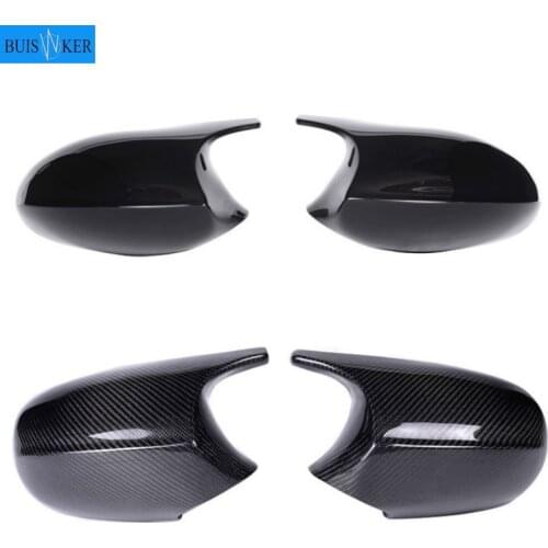 2xMirror Cover E90 Car Side Door Rearview Side Mirror Cover Cap For BMW E90 E91 2005-2007 E92 E93 2006-2009 M3 Style E80 E81 E87