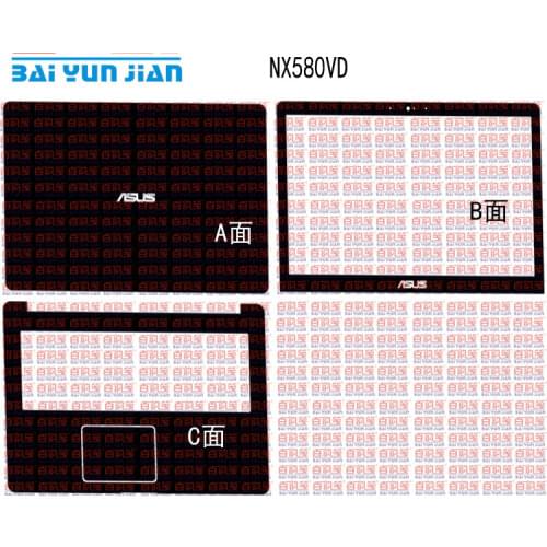 Laptop Sticker Skin Decal Carbon fiber Cover Protector for ASUS VivoBook Pro M580GD M580 NX580VD 15.6"