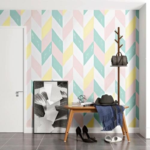 Beibehang flooring Wallpaper for walls 3d room Square lattice geometric pattern wallpaper for living room TV backdrop wall paper