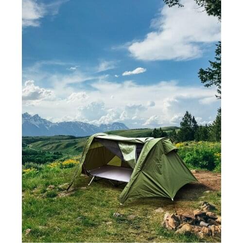 New Self-driving off ground tent single camping hammock outdoor fishing folding camping bed waterproof and windproof