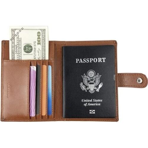 USA Synthetic Leather Passport Cover Holder Men Travel Wallet 717-28 Card Holder Cover Driver License Document Case Drop Ship