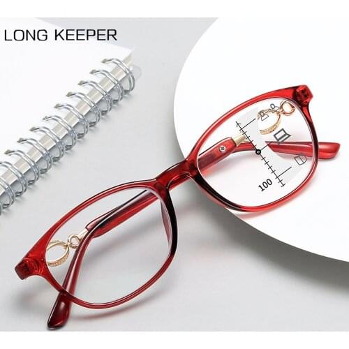 LongKeeper Multifocal Progressive Reading Glasses Women Men Hyperopia Eyeglasses Frame Presbyopic Spectacles +1.0 1.5 2.0 2.5