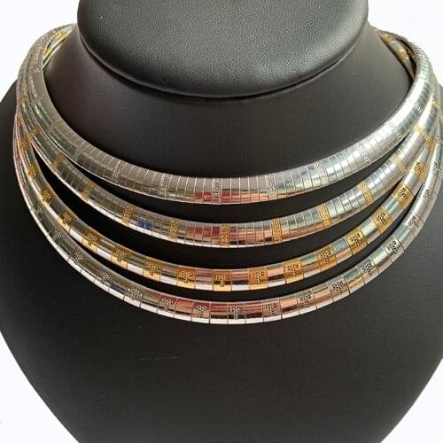 8MM Letter Collar Necklace For Women Stainless Steel Choker Jewelry Gifts For Girls New Style Snake Chain