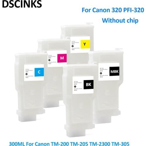 PFI-320 PFF-320 for Canon PFI 320 PFI320 Refillable Ink Cartridge for Canon TM200 TM205 TM300 TM305 200 205 300 305 printer