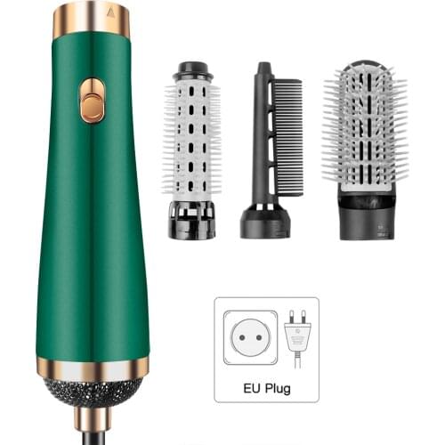 Hair Curler One-Step Hair Dryer Brush And Volumizer Hot Air Brush 3 In 1 Rotating Electric Negative Ion Hair Straightener 2021