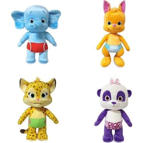 Word Party Plush Snap Toys Learning Stuffed Doll Lulu Franny Bailey Kip Leopard Kangaroo Elephant Panda Animal Toys Kids Gifts