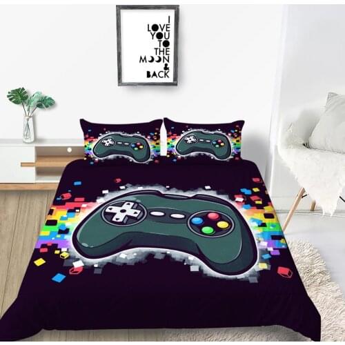 Rainbow Bedding Set Gamepad Creative Fashionable Duvet Cover Cartoon Queen King Twin Full Single Double Unique Design Bed Set