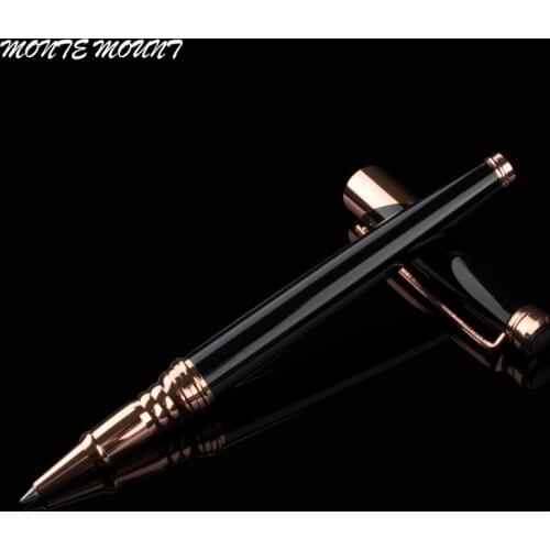 Black Rose gold Metal 0.5mm Roller Ball Pens Ballpoint Pen School & Office Supplies for Student Writing Stationery Gift