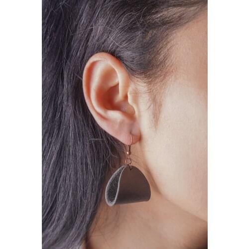 Handmade Genuine Leather Earrings Fashion Authentic Women Jewellery Accessory Stylish Desing High Quality Gift - ES-9001