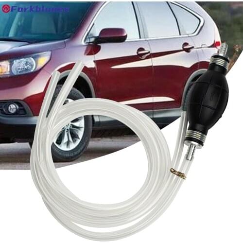 8mm Siphon Hand Pump Portable Manual Car Fuel Transfer Pump For Gas Gasoline Petrol Diesel Oil Liquid With Hoses
