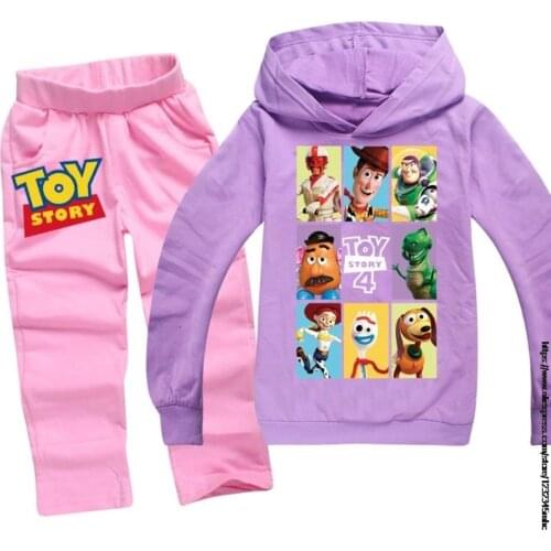 Disney Toy Story 4 Childrens Sets Hoodies pants joggers sportwear Toddler Girl Clothes Sports Suit Tracksuit