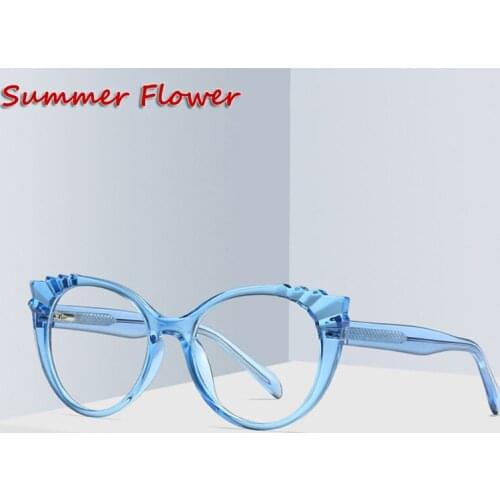 Summer Flower Women's Sunglasses Transparent Glasses