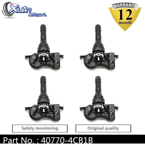 XUAN TPMS Tire Pressure Monitor Monitoring System Sensor 40770-4CB1B For NISSAN LEAF ROGUE SPORT 433Mhz 2016-2019